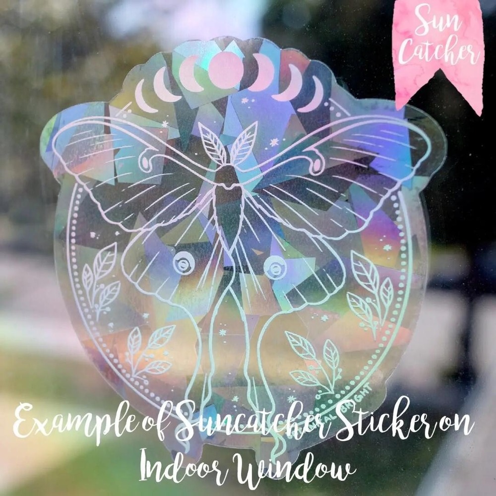 Sunflower & Bee Sun Catcher Rainbow Maker Window Sticker - Indoor Window Decal - Picture 6 of 6